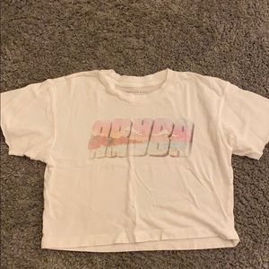 American eagle cropped aruba t-shirt